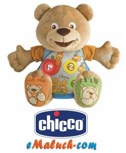 CHICCO - Interaktywny Miś EDUKACYJNY liczy ze mną, uczy i bawi UCZNIACZEK TEDDY licz