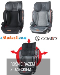 Coletto FERRARA ISOFIX- fotelik samochodowy 15-36 kg od 4 do 12 lat , system sps