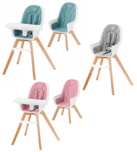 Kinderkraft krzesełko do karmienia 2w1 TIXI, wodoodporna wkładka