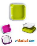 Hoppop DOBBLO PLUM, FUCHSIA, LIME - miseczki kwadratowe dla Twojego dziecka!