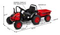 POJAZD NA AKU. TRAKTOR HECTOR RED