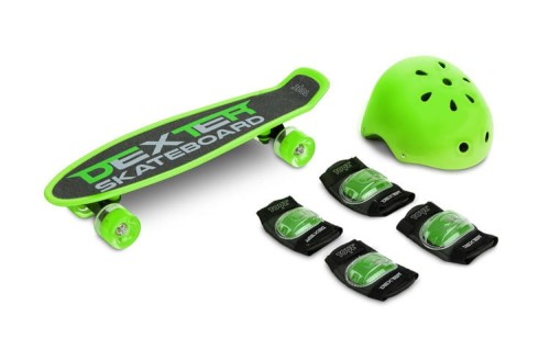 DESKOROLKA DEXTER GREEN + KASK I OCHRANIACZE