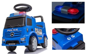 Sun Baby - Jeździk policja Mercedes ANTOS na licencji, sygnały dźwiękowe i świetlne