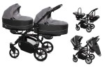 Baby Active  TWINNI - Wózek bliźniaczy TWINNY 3w1 dla bliźniąt lub rok po roku