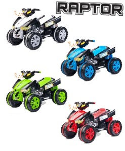 TOYZ RAPTOR CARETERO QUAD MEGA DUŻY NA AKUMULATOR, 2 silniki o mocy  50W i dwie baterie o ogromnej pojemności 14Ah.