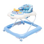 Baby Mix Chodzik z kierownicą i silikonowymi kółkami  - LIGHT BLUE (niebieski)