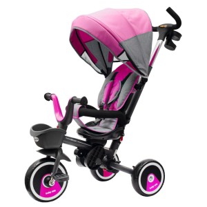 Babymix - Rowerek dziecięcy trójkołowy RELAX 5w1 360 Baby Mix - (PINK) różowy