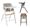 Espiro PURE krzesełko do karmienia z regulowanym podnóżkiem do 95kg - 09 WHITE
