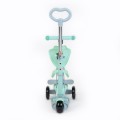 Babymix - MULTI hulajnoga dla dzieci 3w1 trójkołowa z siodełkiem i pchaczem - BLUE (miętowa)