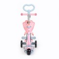Babymix - MULTI SCOOTER hulajnoga dla dzieci 3w1 trójkołowa z siodełkiem i pchaczem - PINK (różowa)