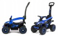 Babymix MEGA Jeździk z rączką Baby Mix, pojazd quad z pchaczem 3w1 - BLUE