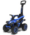 Babymix MEGA Jeździk z rączką Baby Mix, pojazd quad z pchaczem 3w1 - BLUE