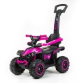 Babymix MEGA Jeździk z rączką Baby Mix, pojazd quad z pchaczem 3w1 - PINK