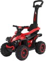 Babymix MEGA Jeździk z rączką Baby Mix, pojazd quad z pchaczem 3w1 - RED