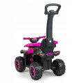 Babymix MEGA Jeździk z rączką Baby Mix, pojazd quad z pchaczem 3w1 - RED