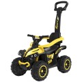 Babymix MEGA Jeździk z rączką Baby Mix, pojazd quad z pchaczem 3w1 - ŻÓŁTY