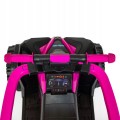 Babymix MEGA Jeździk z rączką Baby Mix, pojazd quad z pchaczem 3w1 - ŻÓŁTY