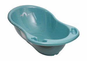 TEGA ME-004 ODPŁYW-165 Wanna 86 cm METEO z odpływem turkusowy - wanienka dziecięca