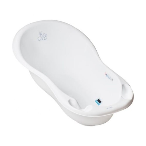 TEGA KR-005-103 Wanna dziecięca 102 cm LUX KRÓLICZKI z odpływem biały - wanienka do kąpieli