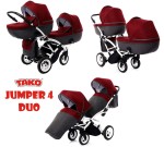 Tako Jumper 4 Duo - Wózek bliźniaczy 2w1 z opcją 3w1 dla bliźniąt z fotelikami.