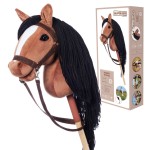HOPPIHORSE Hobby Horse Konik na kiju KOŃ - A3 BAY ciemny brąz, maść gniada