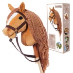 HOPPIHORSE Hobby Horse Konik na kiju KOŃ - A3 CHESTNUT brąz, maść kasztanowata
