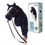 HOPPIHORSE Hobby Horse Konik na kiju A4 BLACK czarny, maść kara
