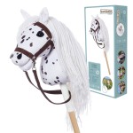 HOPPIHORSE Hobby Horse Konik na kiju A4 Leopard biały, maść tarantowata