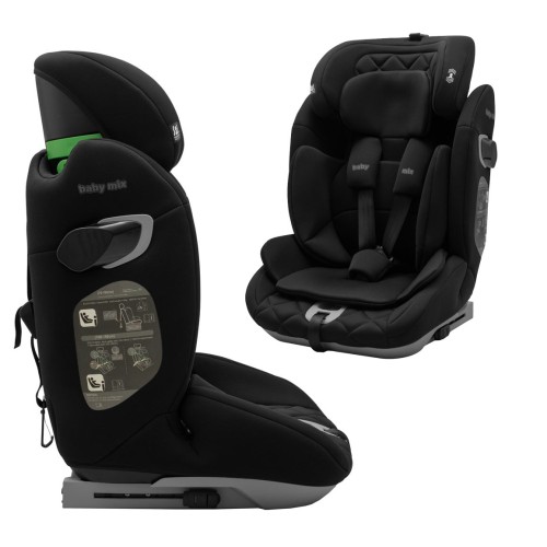 Babymix HERO PRO ULTRA fotelik samochodowy z pasami 76-150cm ISOFIX i-Size - BLACK