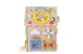 Babymix - Drewniany DOMEK MONTESSORI Tablica aktywności | daszek natural