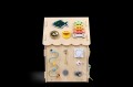 Babymix - Drewniany DOMEK MONTESSORI Tablica aktywności | daszek natural