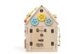 Babymix - Drewniany DOMEK MONTESSORI Tablica aktywności | daszek natural