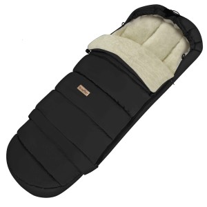 Zaffiro Regulowany śpiwór iGrow Nordico - śpiworek owcza wełna basic 0-36m | BLACK (czarny)