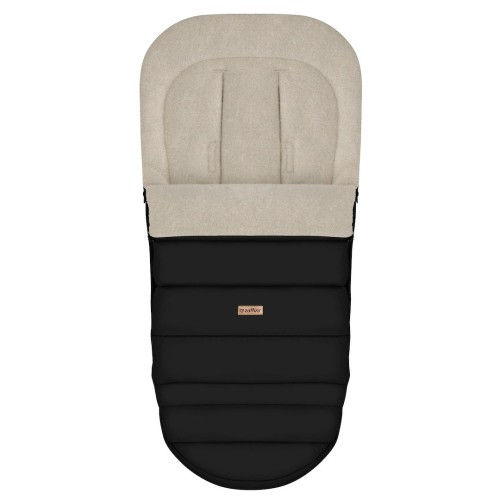 Zaffiro Regulowany śpiwór iGrow ASPEN - śpiworek owcza wełna PREMIUM 0-36m | BLACK (czarny)