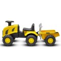 Babymix - BENNY traktor z przyczepą i narzędziami, jeździk Baby Mix - YELLOW (żółty)