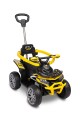 TOYZ MOVIX Jeździk z rączką, pojazd quad 4-koła z pchaczem, barierka - YELLOW (żółty)