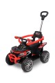 TOYZ MOVIX Jeździk z rączką, pojazd quad 4-koła z pchaczem, barierka - RED (czerwony)