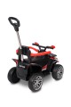 TOYZ MOVIX Jeździk z rączką, pojazd quad 4-koła z pchaczem, barierka - RED (czerwony)