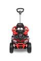 TOYZ MOVIX Jeździk z rączką, pojazd quad 4-koła z pchaczem, barierka - RED (czerwony)