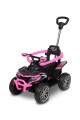 TOYZ MOVIX Jeździk z rączką, pojazd quad 4-koła z pchaczem, barierka - PINK (różowy)