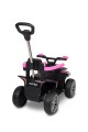 TOYZ MOVIX Jeździk z rączką, pojazd quad 4-koła z pchaczem, barierka - PINK (różowy)