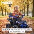 TOYZ MOVIX Jeździk z rączką, pojazd quad 4-koła z pchaczem, barierka - PINK (różowy)