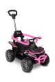 TOYZ MOVIX Jeździk z rączką, pojazd quad 4-koła z pchaczem, barierka - PINK (różowy)