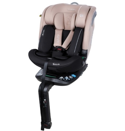 Coletto ELOY fotelik samochodowy I-SIZE 40-150cm obrotowy isofix + noga - BEIGE (mokka/black)