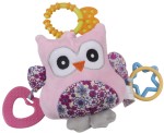 Sun Baby - przytulanka  sówka DUŻA z wibracją, gryzakiem - H06 różowa sowa