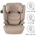 Kidwell TENDO - fotelik samochodowy, 100-150 cm ISOFIX I-SIZE | BEIGE