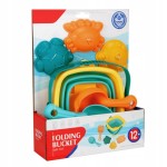 Babymix - Składane wiaderko i zabawki do piasku Baby Mix 5 szt.