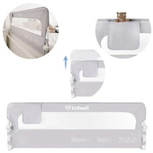 Kidwell CORI Barierka ochronna do łóżka 150cm Wysoka 65cm Szara Zabezpieczenie