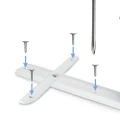 Kidwell TIVA Barierka ochronna do łóżka 160cm Szara Odchylana Zabezpieczenie