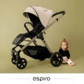 Espiro - ONLY WAY - Wózek dziecięcy spacerowy, spacerówka składana na płasko - 404 stylish khaki